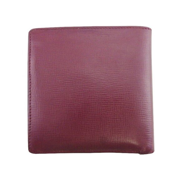 Authenticity Guaranteed CARTIER Bi -fold Wallet Mastrin Bordeaux Leather - Picture 2 of 11